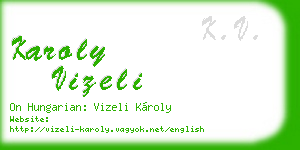 karoly vizeli business card