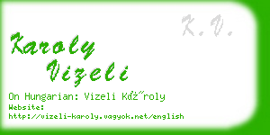 karoly vizeli business card